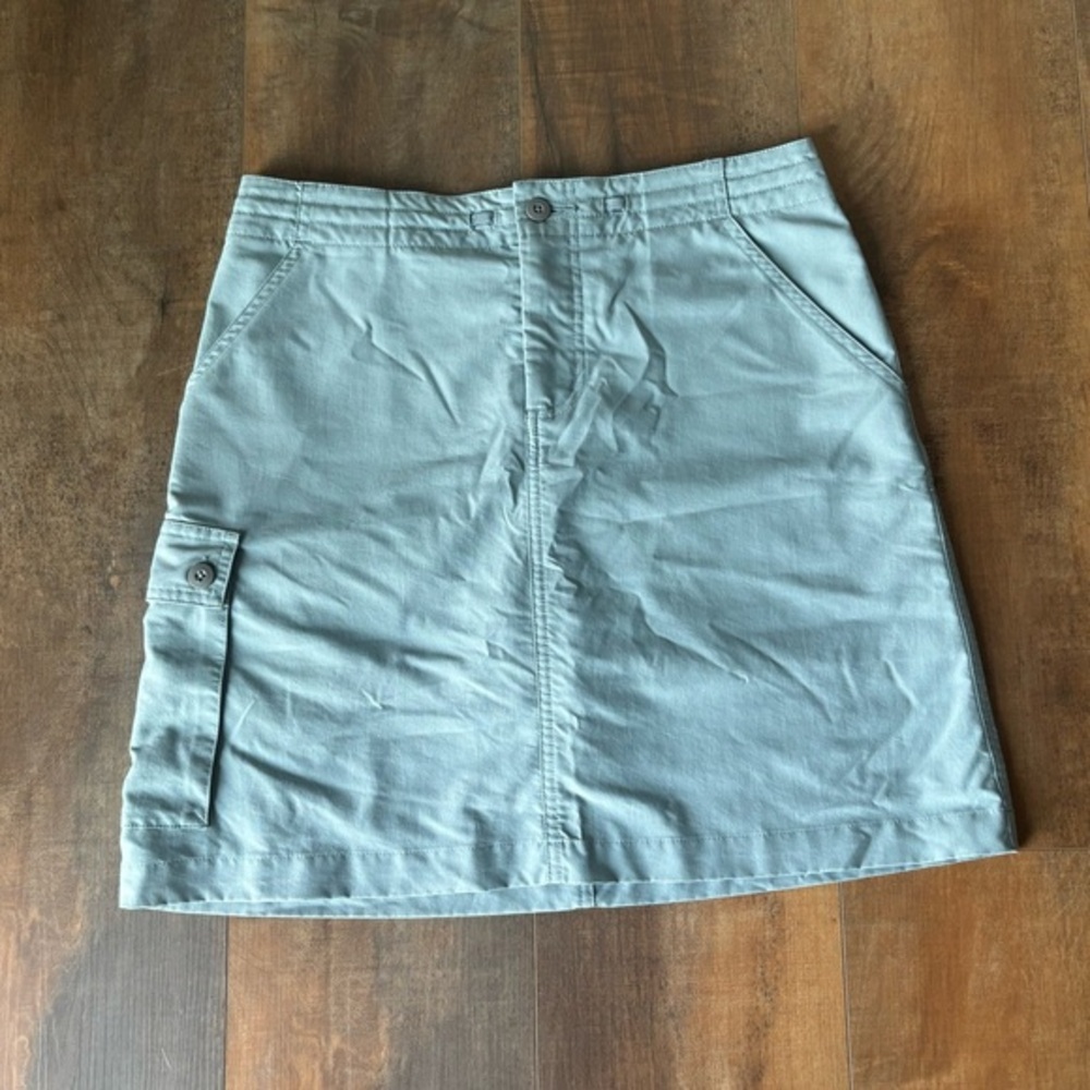 Patagonia Women Skort Nylon Blend Tennis Hiking CARGO Light Blue‎ Pocket Size 4
